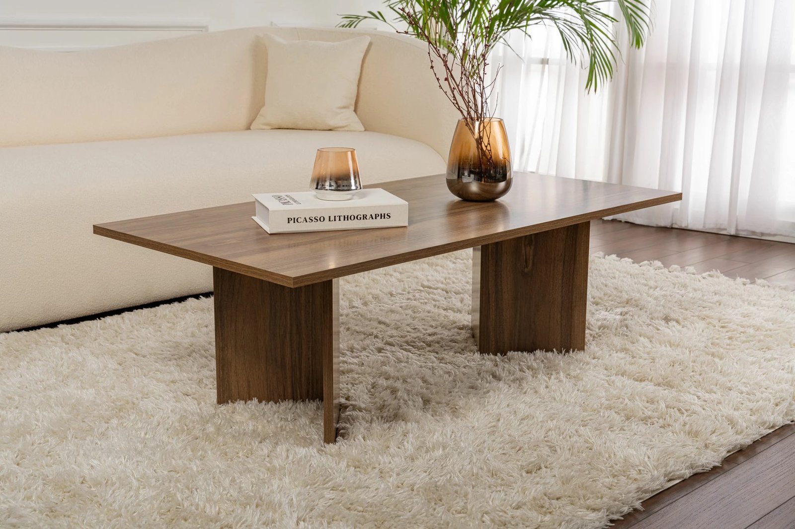 Tavolinë kafeje Nordure, Sabin, ngjyrë arre