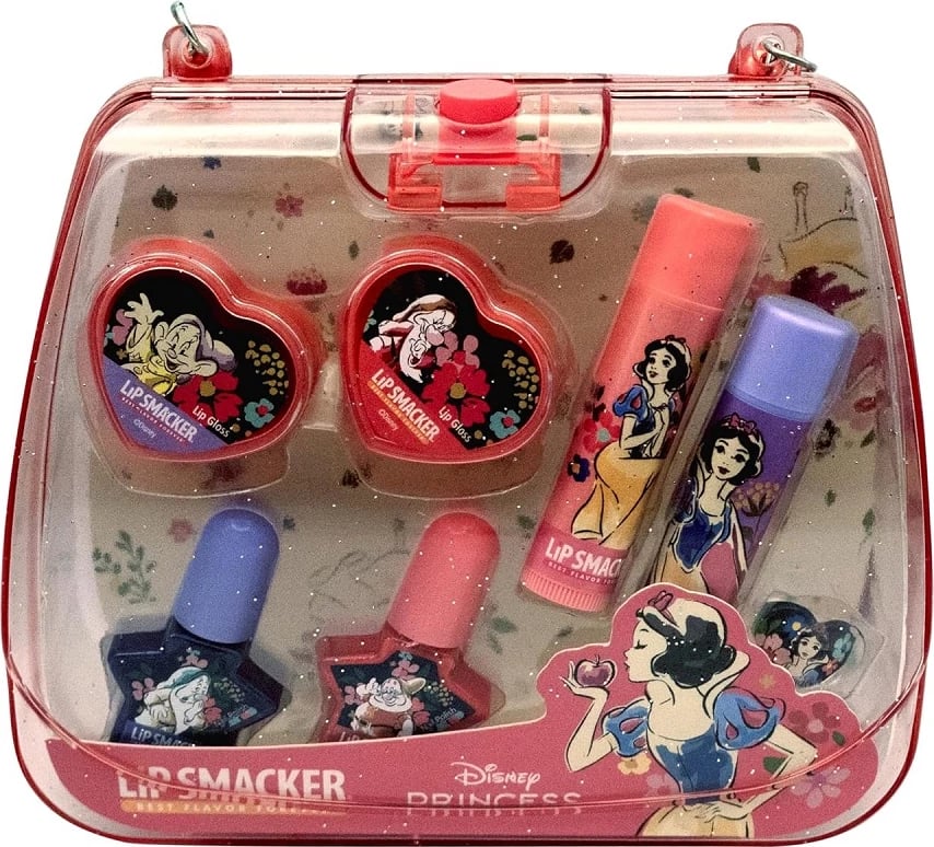 Set grimi për fëmijë Lip Smacker Disney Princess Snow White Tote Bag, 7 copë për vajza