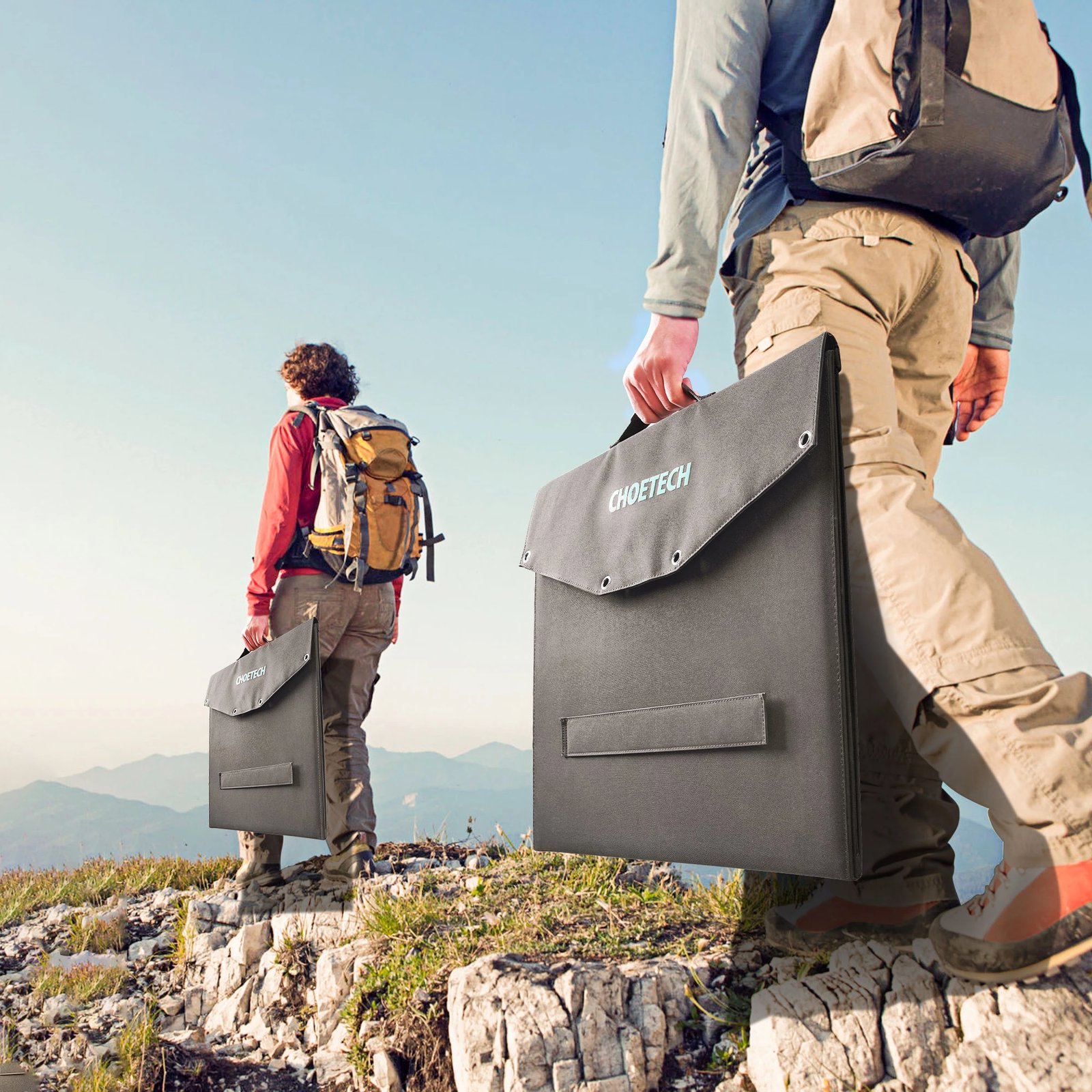 Karikues diellor portativ Choetech SC008, 120W, 4 porta, i zi