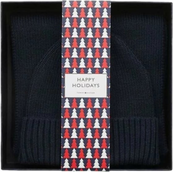 Kapelë dhe shall për fëmijë Tommy Hilfiger, blu e errët Kapelë dhe shall për fëmijë Tommy Hilfiger, blu e errët