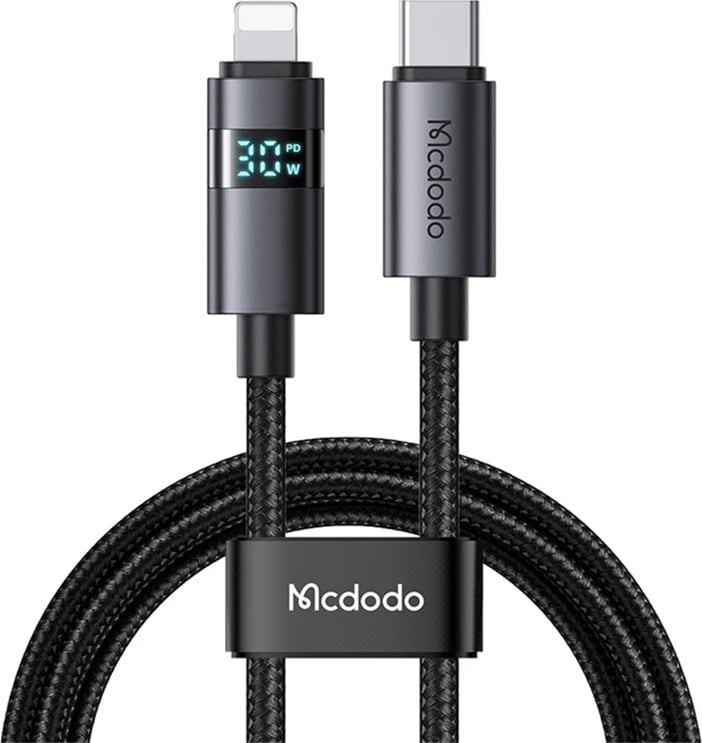 Kabllo Mcdodo CA-6570 USB-C në Lightning, 1.2m, 36W, e zezë