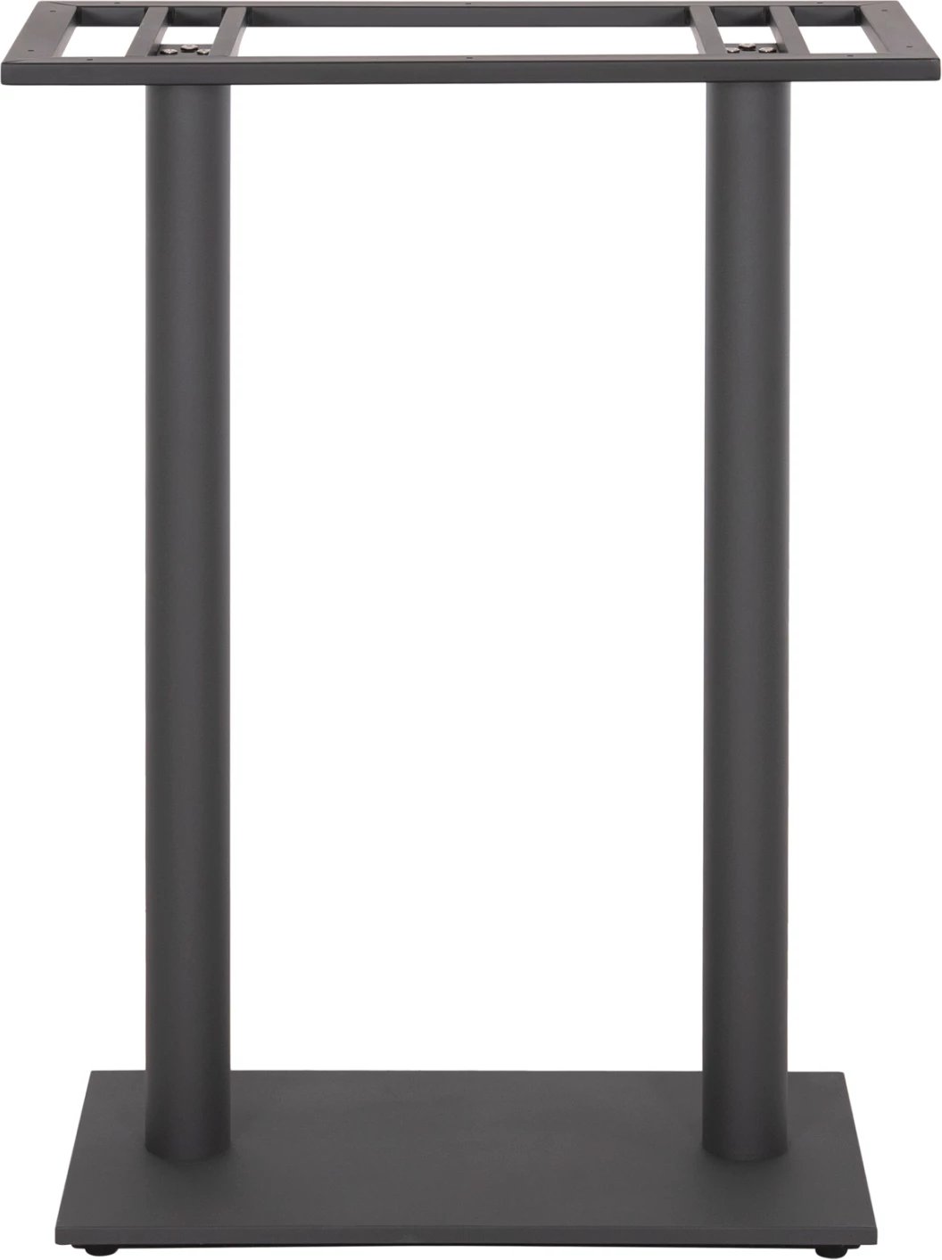 Bazë për tavolinë bar, dy këmbë, metal, ngjyrë gri, 80x40x108 cm