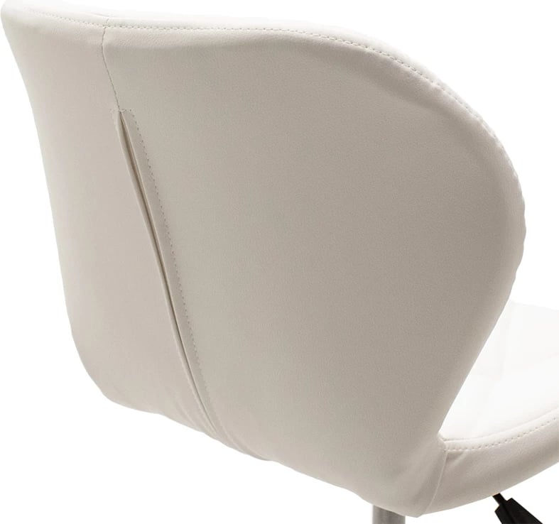 Karrige zyre Frea II, lëkurë sintetike e bardhë, 47x52x82-95 cm