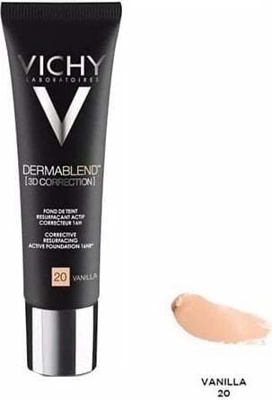 Pudër e lëngshme Vichy Dermablend 3D Correction, Vanilla 20, 30ml