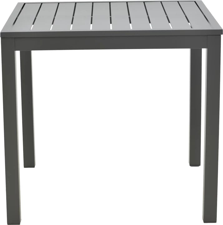 Set tavoline me karrige Kliton-Naoki B, 5 pjesë, alumin anthracite, rattan natyral, 80x80x74cm