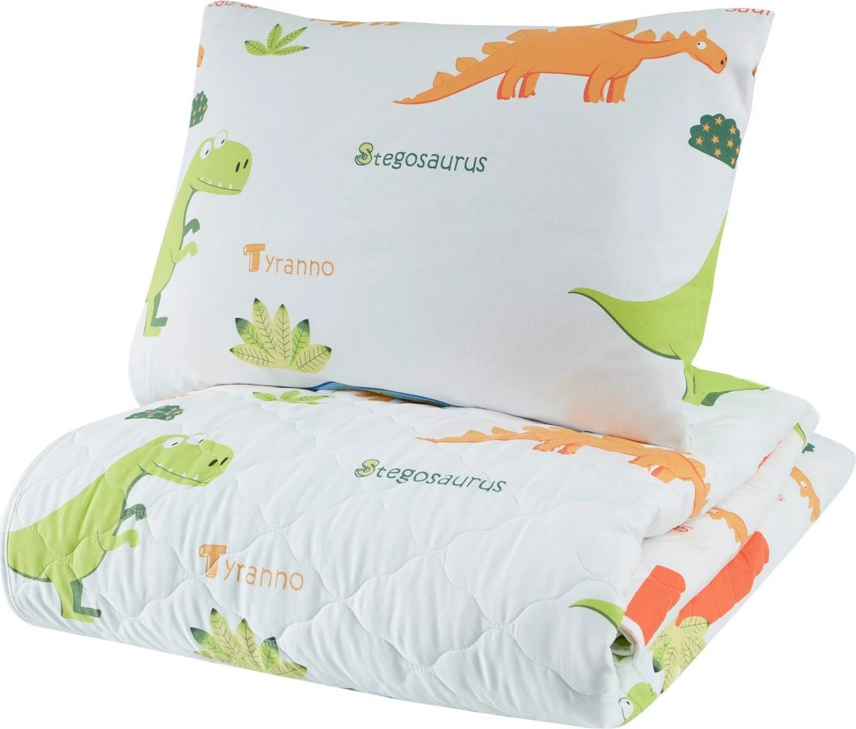 Set mbulesë krevati teke Dinolar, e bardhë