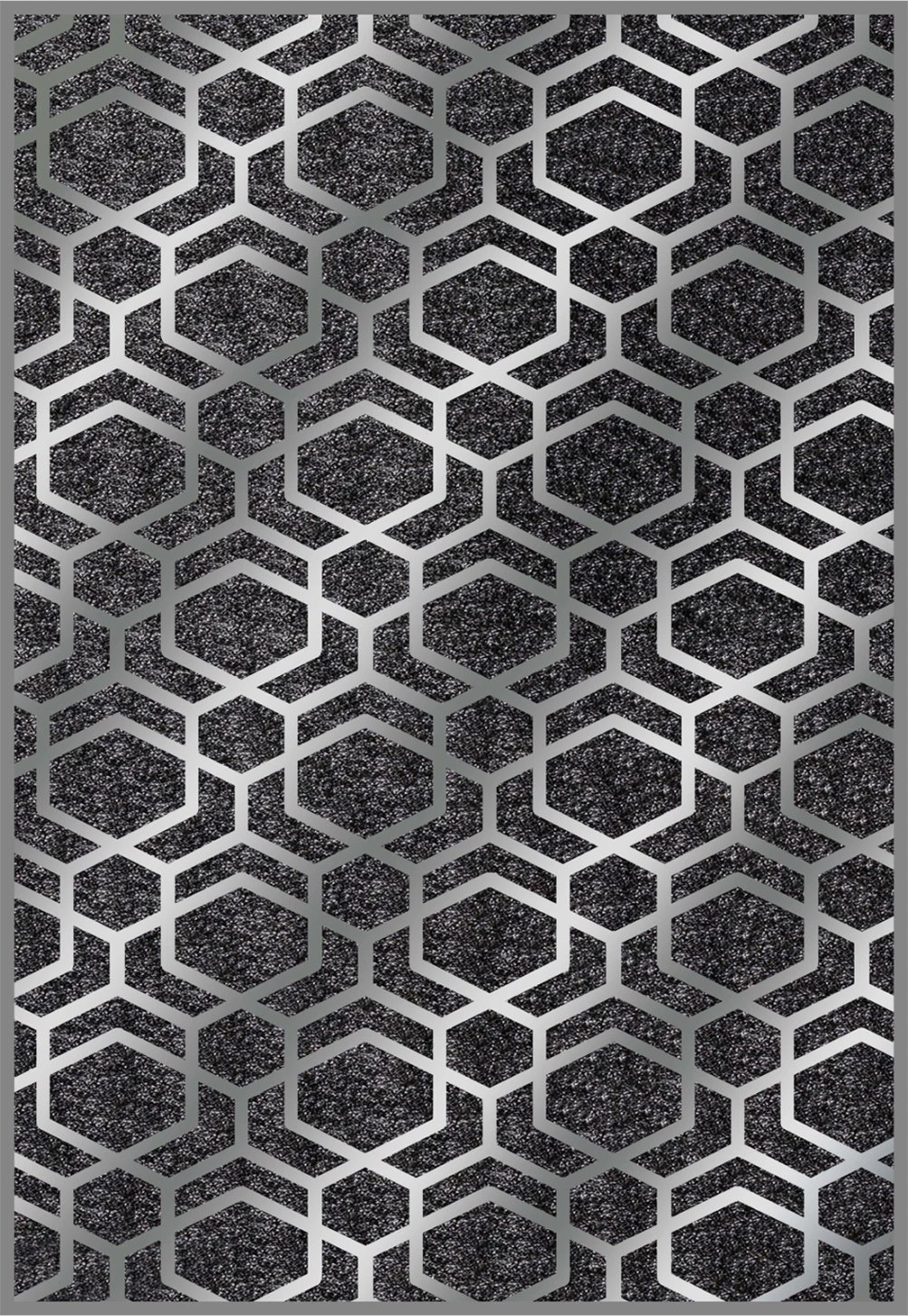 Tapet JOSIANE, gri-argjend, me franjë, FH7676.31, 80x150cm