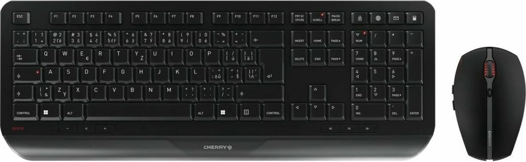 Set tastierë dhe maus Cherry GENTIX DESKTOP, pa tela, QWERTZ, i zi