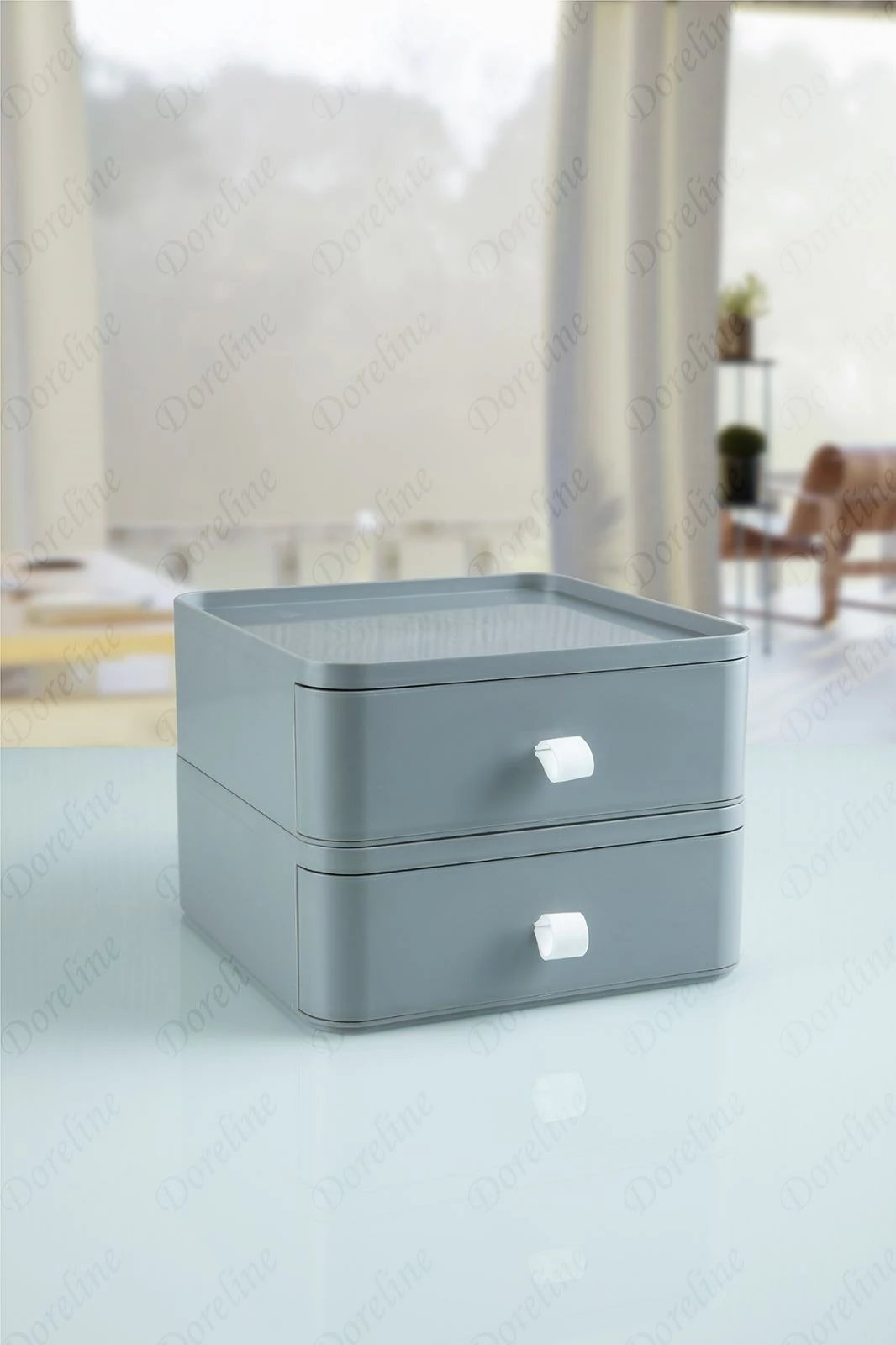 Organizues për make-up, gri, 2 copë, OMS-002-G