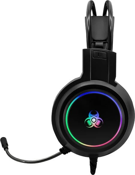 Kufje gaming Tracer GameZone GZ X1 50 mm, me mikrofon, 3.5 mm, RGB, kabllo 1.9 m, stereo, zezë
