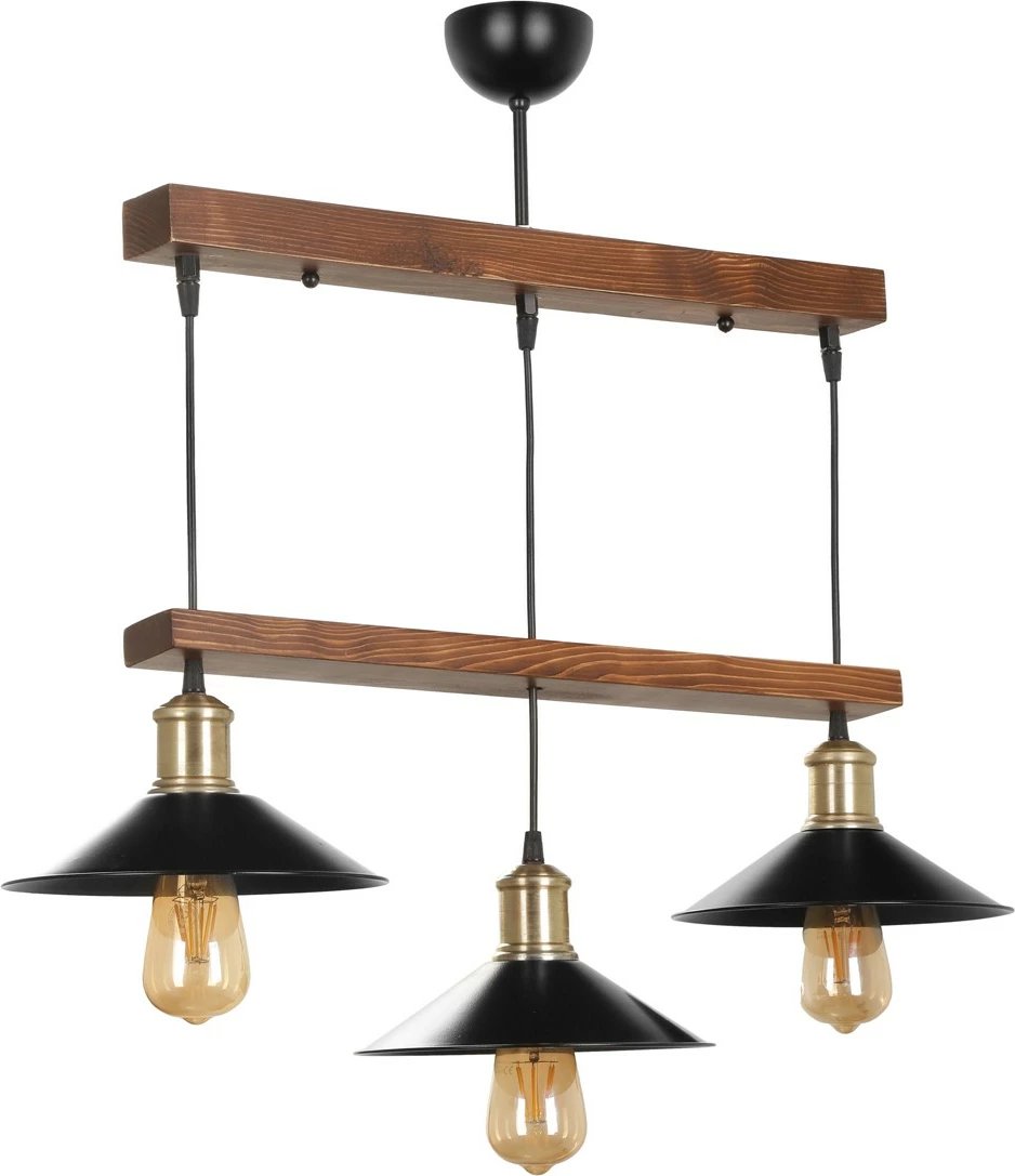 Llambë tavani Opviq, trup druri, 8362-3, kafe dhe e zezë