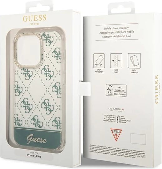 Mbështjellës Guess GUHCP14XHG4MHA për iPhone 14 Pro Max 6.7", hardcase, khaki Mbështjellës Guess GUHCP14XHG4MHA për iPhone 14 Pro Max 6.7", hardcase, khaki