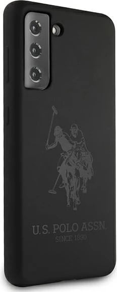 Mbështjellës U.S. Polo Assn. USHCS21SSLHRTBK Silicone On Tone për Samsung Galaxy S21, i zi