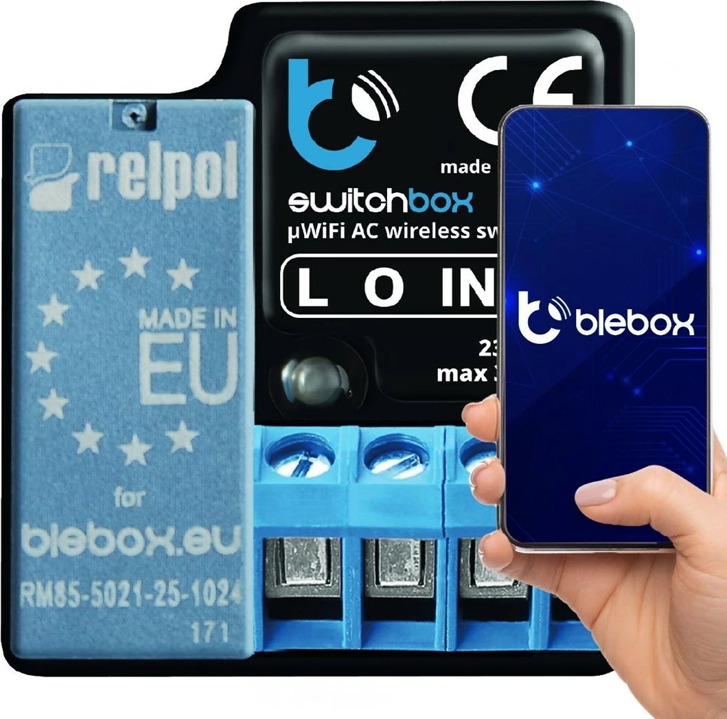 Switch Blebox Switchbox v3, 230V, Wireless, i Zi Switch Blebox Switchbox v3, 230V, Wireless, i Zi