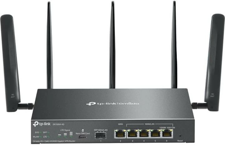 Router, TP-Link ER706W-4G 2.5Gbps 4G LTE Wi‑Fi me SFP, 4 antena