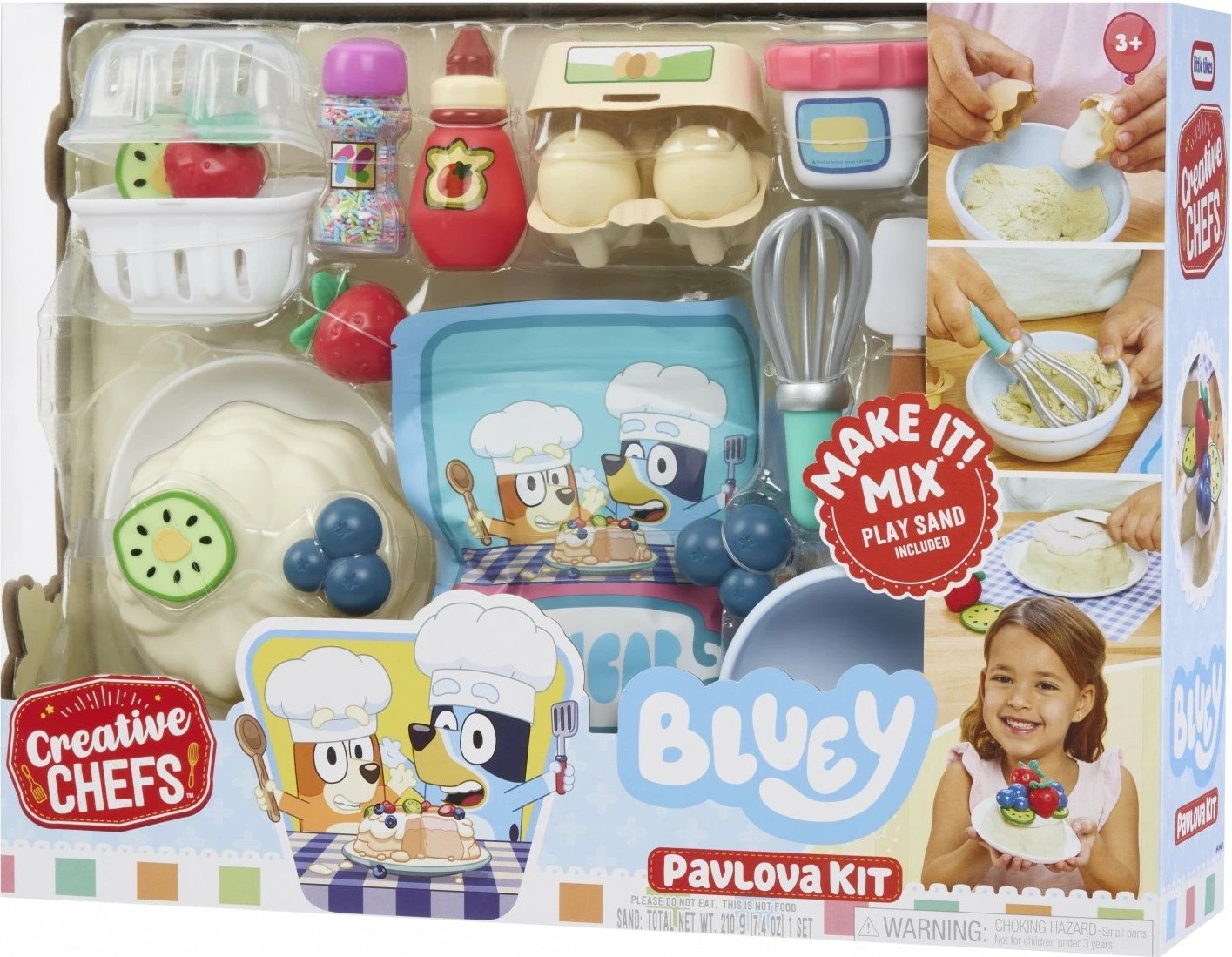 Set plasteline kreative Little Tikes Bluey Pavlova Kit 643460-EUC, 30 aksesorë, 3+
