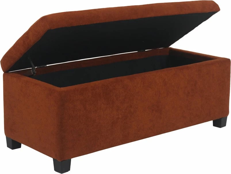 Tabure me hapësirë për ruajtje, ngjyrë terrakote, 102x42x40