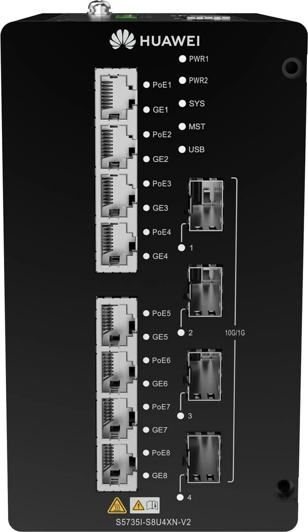 Switch Huawei CloudEngine S5735I-S8U4XN-V2, Managed, Gigabit Ethernet, PoE, Zi