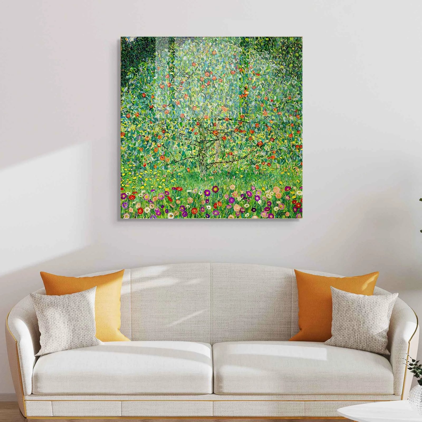 Pikturë dekorative prej xhami të temperuar, shumëngjyrëshe, 40x40cm