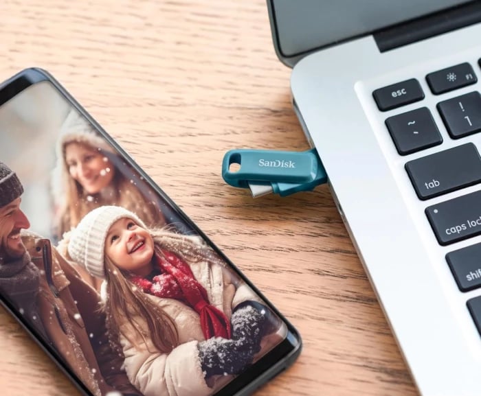 USB memorje SanDisk Ultra Dual Drive Go SDDDC3-512G-G46NBB 512GB USB-C/USB-A USB 3.2, blu