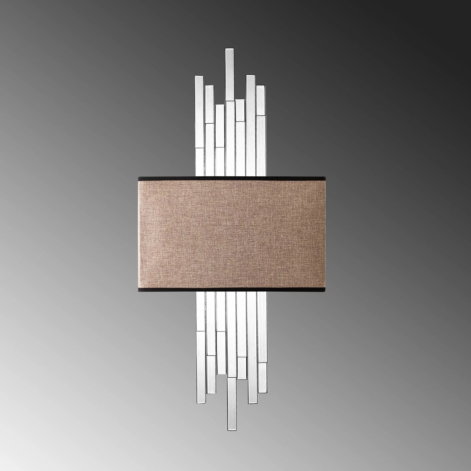 Llambë muri Opviq, Axıs - 15122, metal dhe pëlhurë, e bardhë dhe kafe e çelët