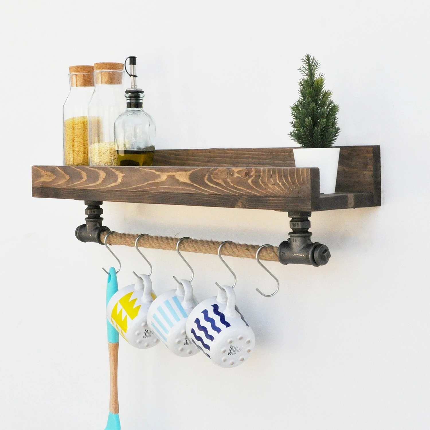 Raft muri me tuba, dru bredhi, ngjyrë e zezë, Boruraf182