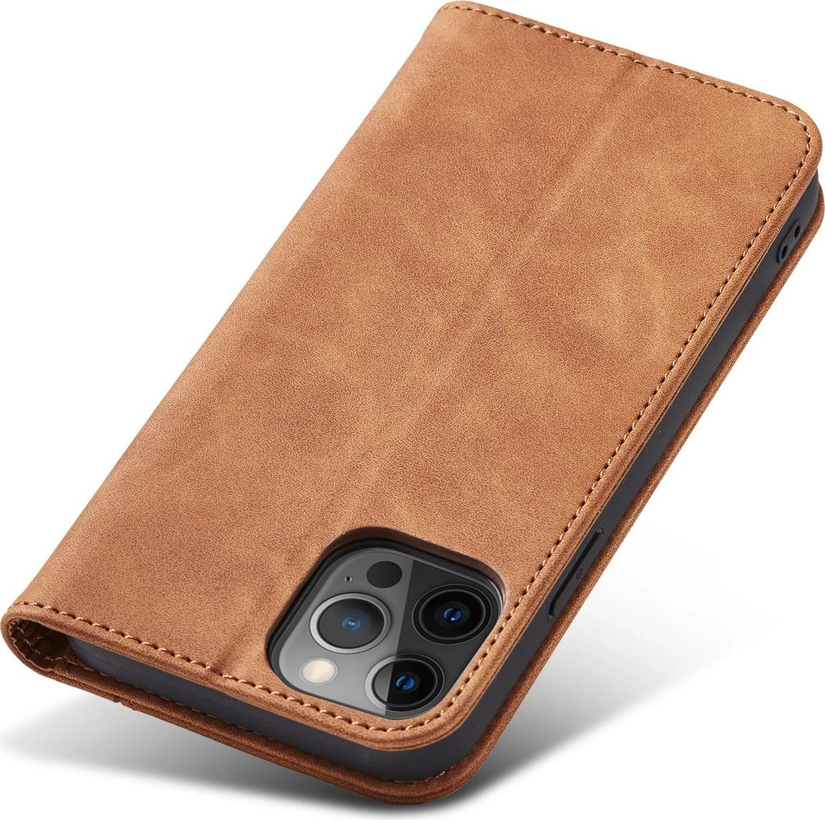 Mbështjellës Hurtel Magnet Fancy Case për iPhone 12 Pro Max, me portofol dhe mbajtëse, Kafe Mbështjellës Hurtel Magnet Fancy Case për iPhone 12 Pro Max, me portofol dhe mbajtëse, Kafe