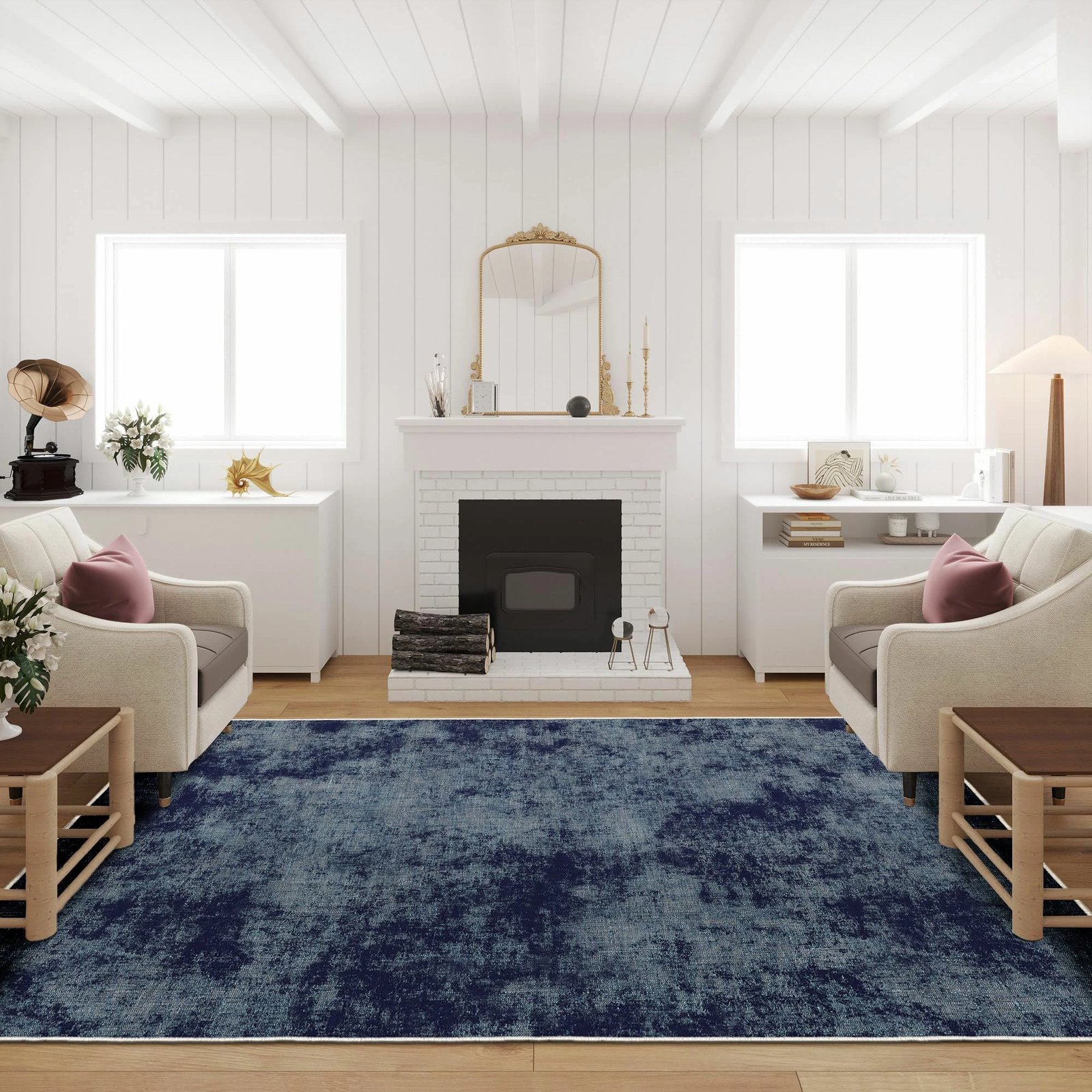 Qilim (80 x 120) Conceptum Hypnose, Exfab210, gri dhe kaltër e errët