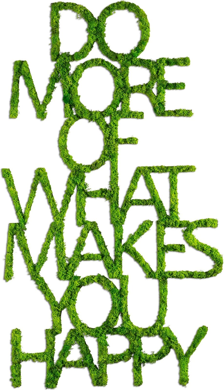 Aksesor dekorativ metalik për mur, Wallity, Do More Of What Makes You Happy, ngjyrë e gjelbër, 41x70cm