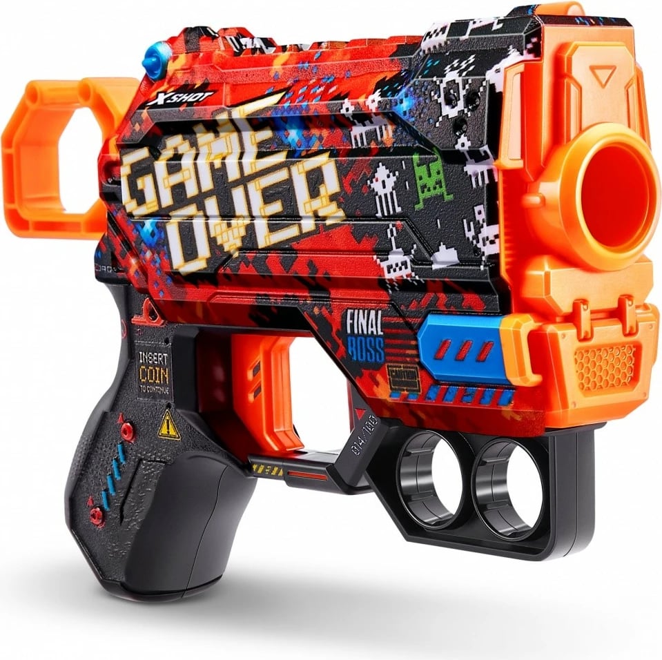 Set blastera lodër ZURU X-Shot Skins Menace, 4 copë, 24 shigjeta, shumëngjyrëshe
