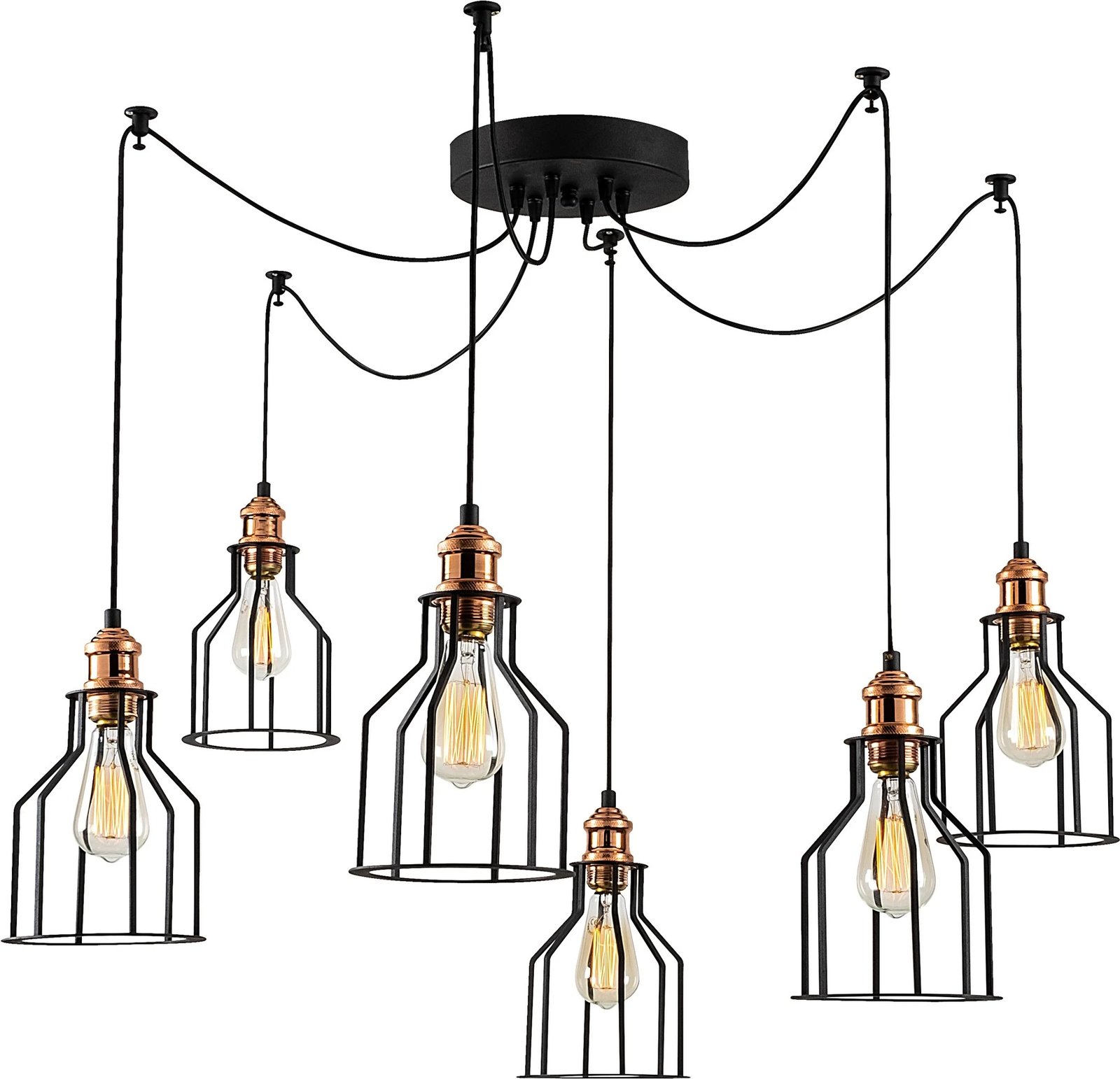 Llambë tavani industriale Opviq, Alacati - N-1091, e zezë, 137x111 cm