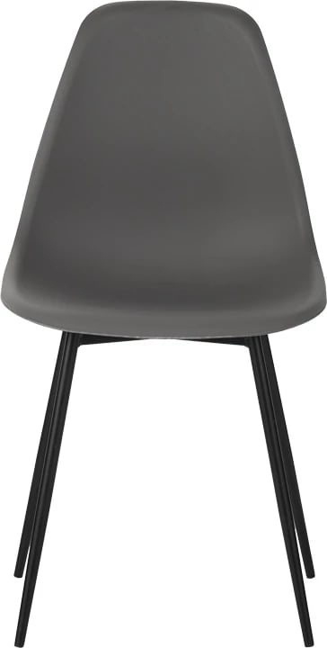 Karrige Ballen, 4 copë, polipropilenë, këmbë metalike të zeza, antracit, 41.5x53x84.5cm