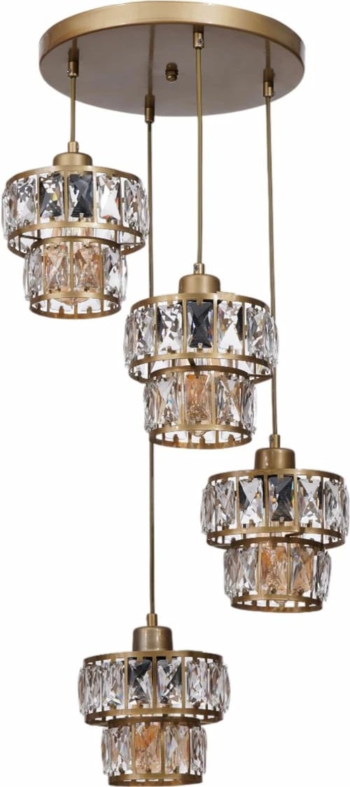 Llambadar Opviq, ngjyrë ari, 4 drita, 9039-4