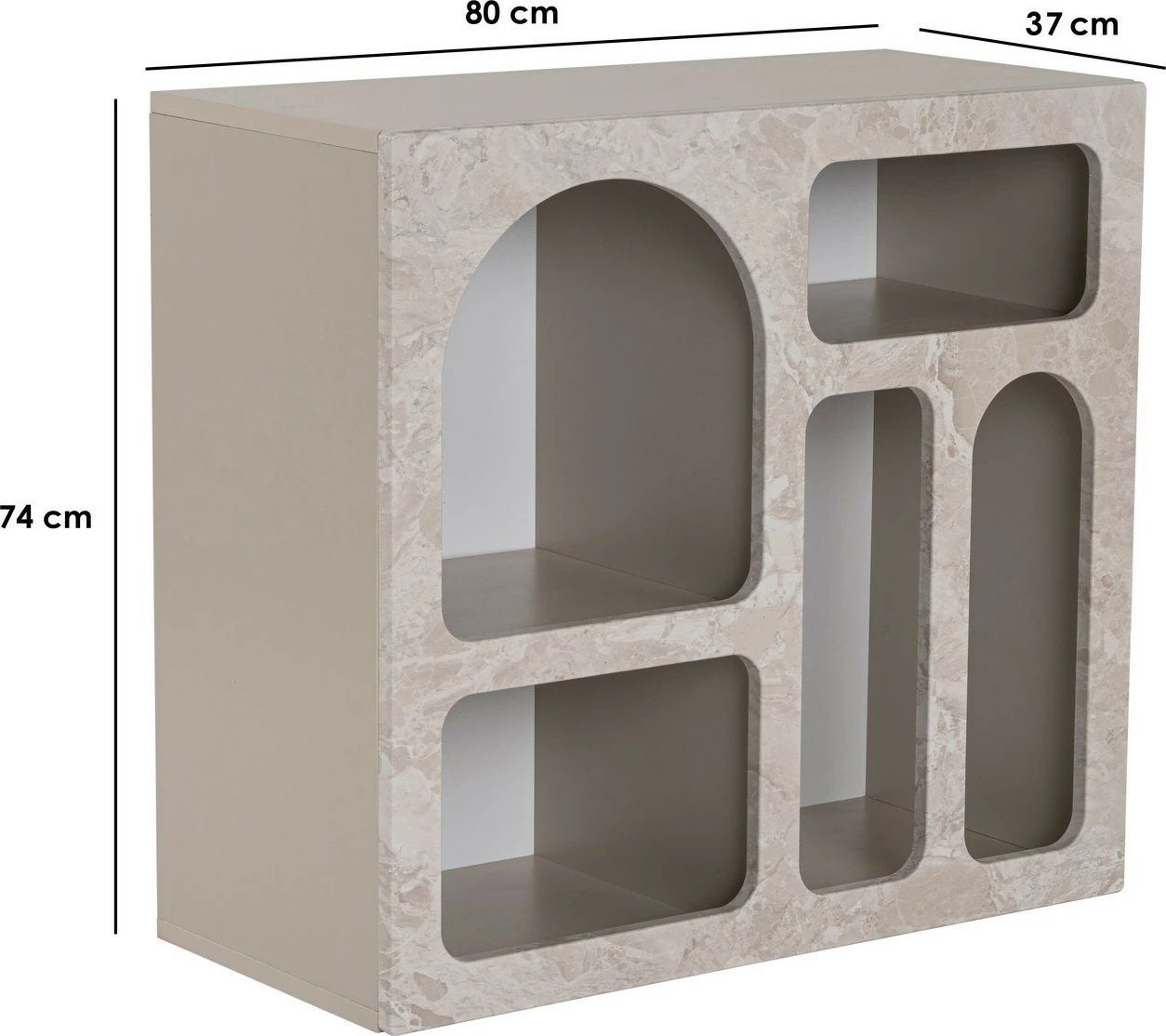 Konsol Nordure, Lessa, travertin