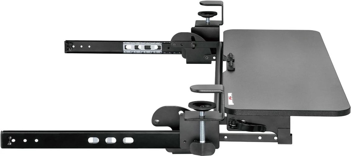 Mbajtëse tastiere nën tavolinë Maclean MC-462, e rregullueshme, e zezë