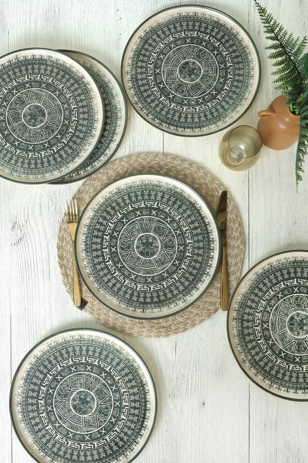 Set pjatash shërbimi (6 copë), Hermia Concept, krem, X0001531300000000000000000