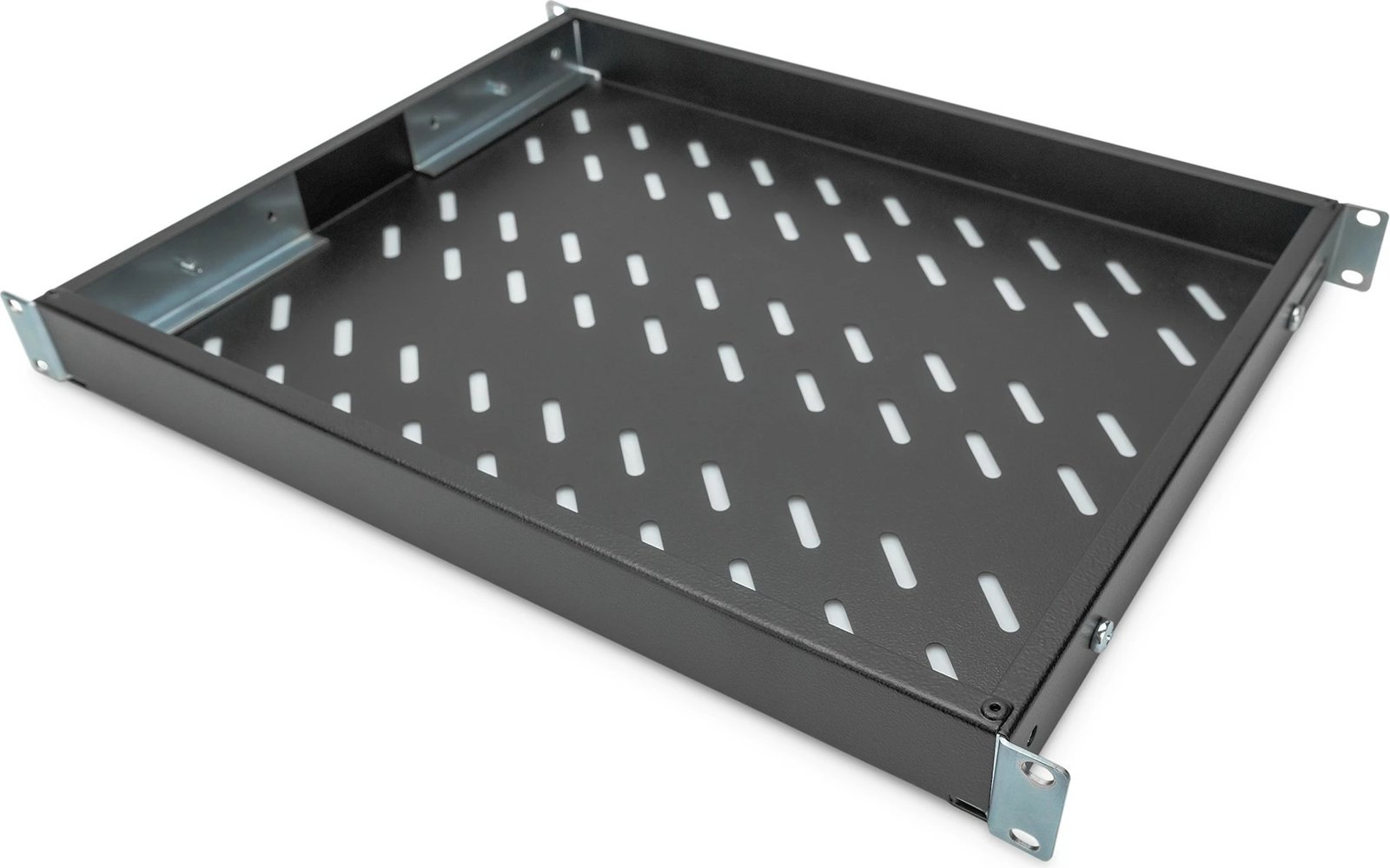 Raft kabineti Digitus 1U 44x482x350-500mm, deri 50kg, zi