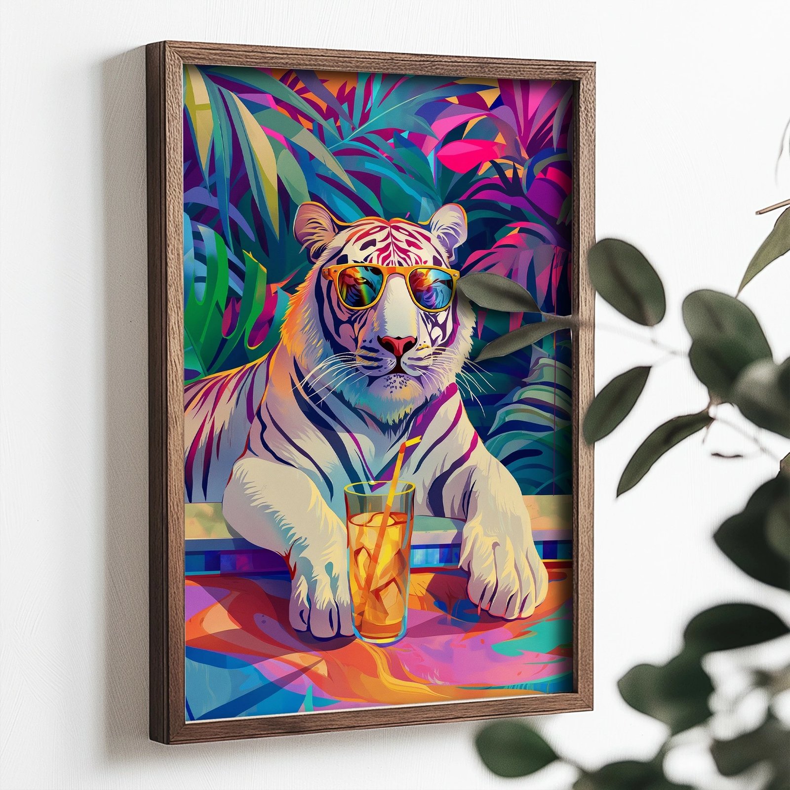 Pikturë dekorative me kornizë MDF, shumëngjyrëshe, Wallity, TUN105-L