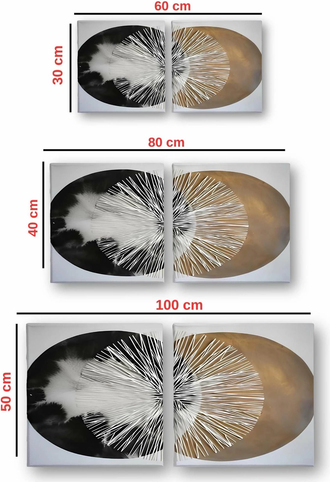 Pikturë dekorative në kanavacë (2 copë), Wallity, ASR_CNV2-7, 30x30