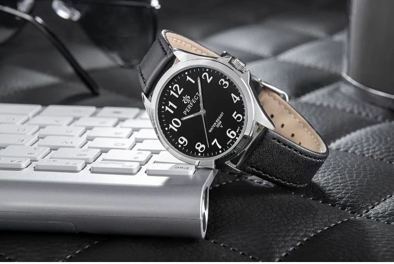 Orë dore meshkuj PERFECT GXB412-05, e zezë