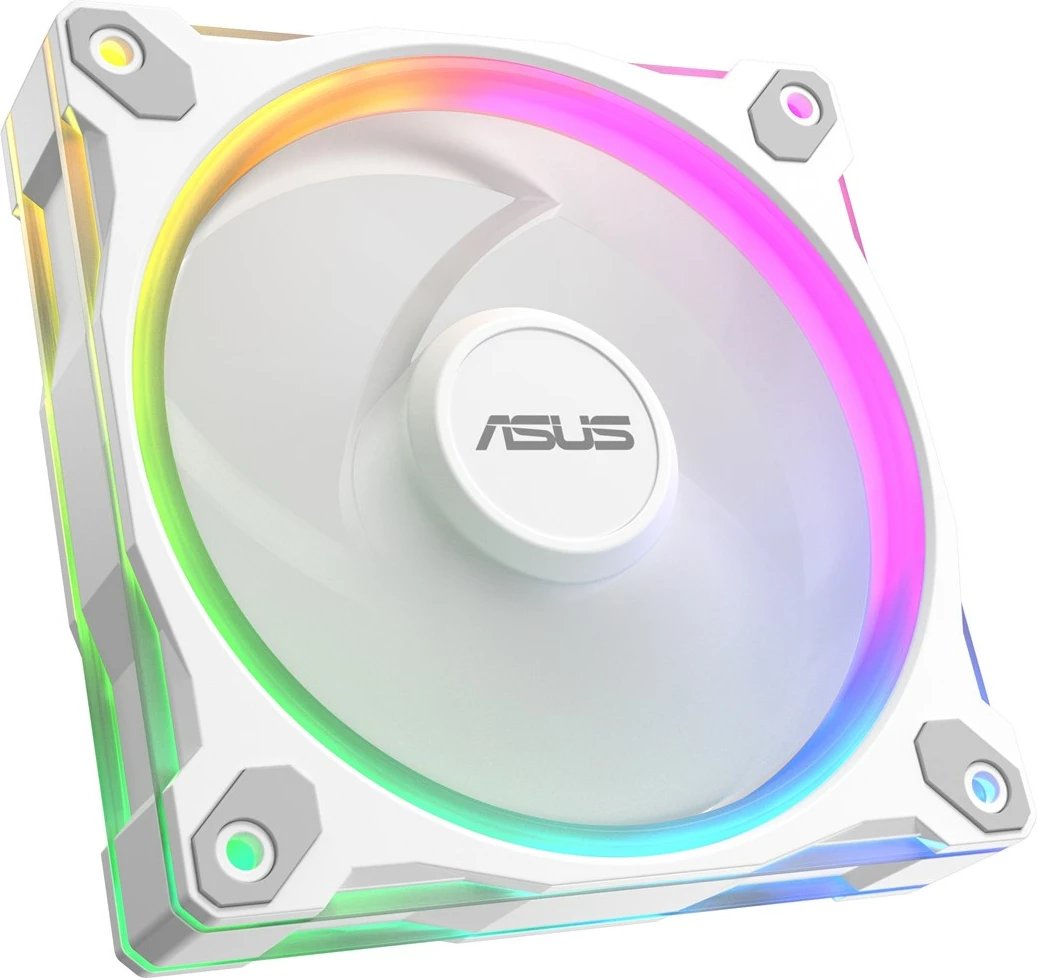 Ventilator kase ASUS Prime MR120 ARGB, 12 cm, i bardhë