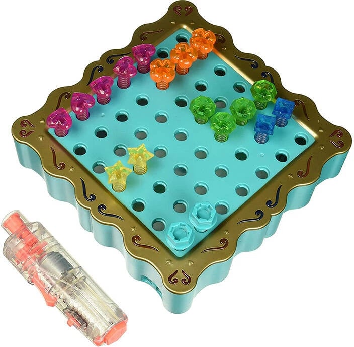 Set ndërtimi edukativ Learning Resources Design & Drill SparkleWorks, EI-4125, me vida shumëngjyrëshe dhe drita