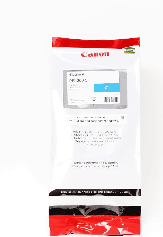 Bojë printeri, Canon, PFI-207C 300 ml, cyan (8790B001)