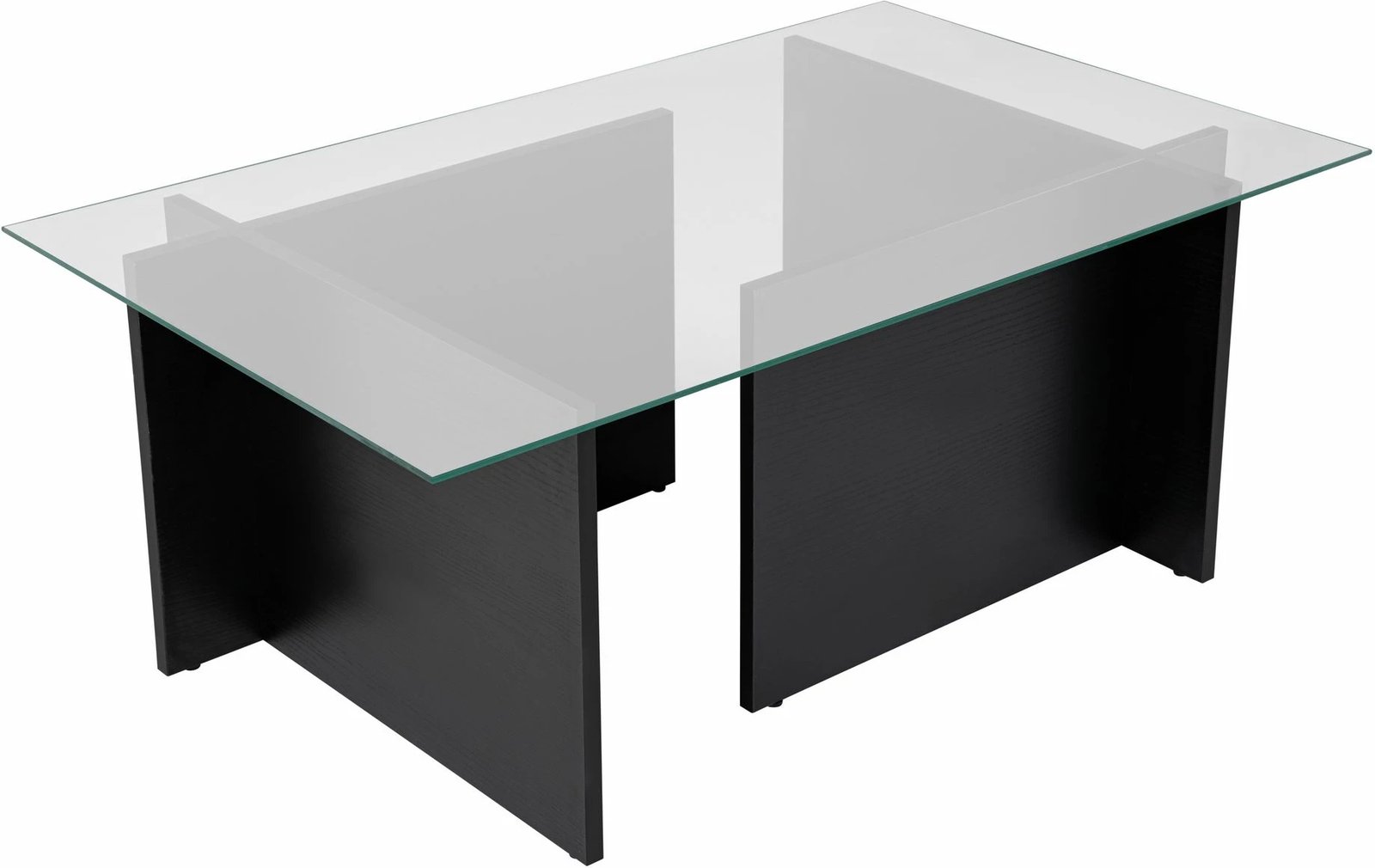 Tavolinë kafeje Nordure, xham - dru i zi