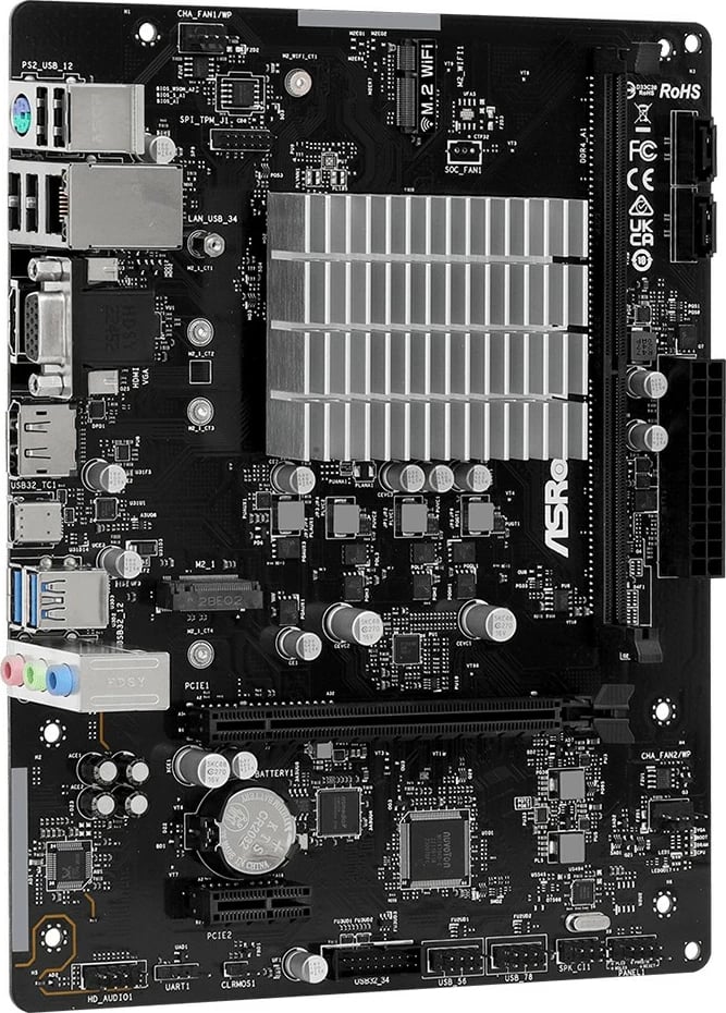 Pllakë amë ASRock N100M, Intel CPU onboard, micro ATX, e zezë