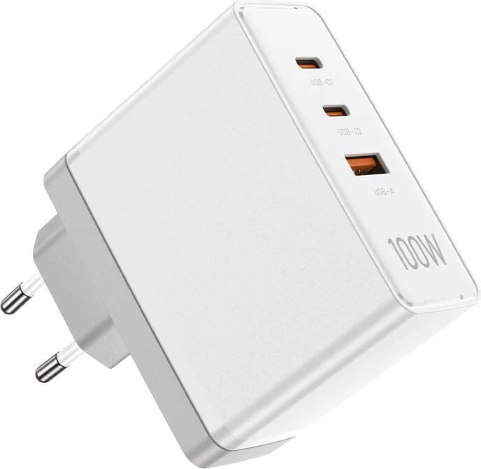 Karikues muri Vention FEGW0-EU, 3 porta (2x USB-C, 1x USB-A), 100W, GaN, Bardhë