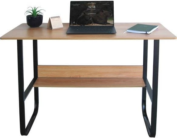 Tavolinë NEXT 35573-03 me kornizë metalike të zezë dhe sipërfaqe druri 120x60xH73cm