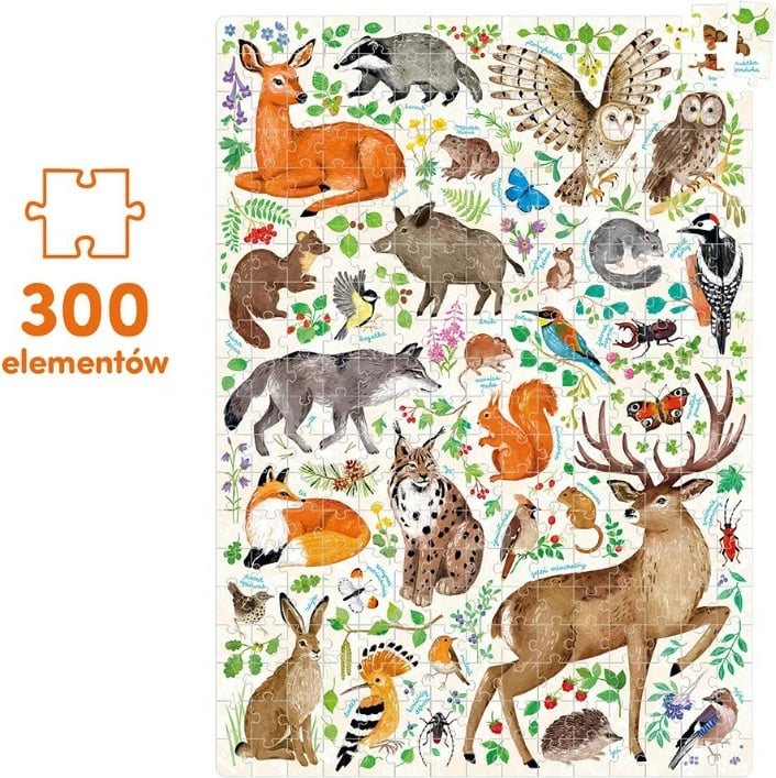 Puzzle edukativ CzuCzu Explorer Wild Nature, 300 pjesë