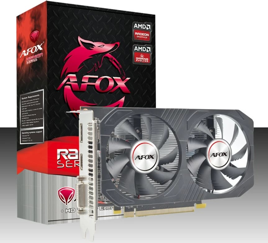 Kartelë grafike AFOX Radeon RX 550, 4GB GDDR5, 128-bit, PCI-E, e zezë