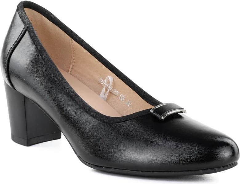 Këpucë me takë Vinceza 58622, të zeza